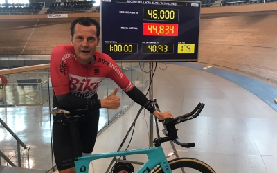 Pep Tatché després d'assolir el rècord d'Espanya | Cedida