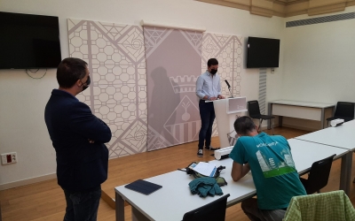 Imatge de la roda de premsa d'aquest migdia | Cedida