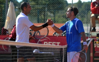 Imatge d'un partit entre el Cercle i el Montemar aquest migdia | RFETenis