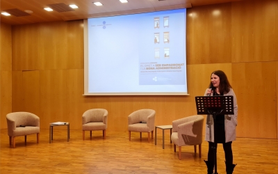 La síndica municipal, Eva Abellan, presentant la jornada | Cedida