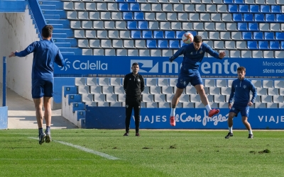 El Sabadell ha realitzat la darrera sessió d'entrenament a la Nova Creu Alta abans de viatjar cap a Madrid | CES