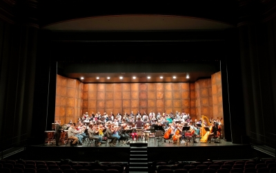 Escenari de La Faràndula durant l'assaig general | Cedida