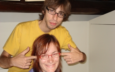 Xavi Pardo i Sira Riera a la redacció de la 94.6 | Arxiu