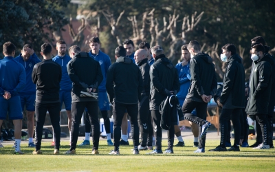 Imatge del primer entrenament post brot de principis de mes | Roger Benet