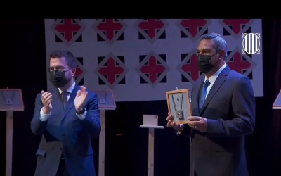 Heredia rebent el premi aquesta tarda | Cedida 