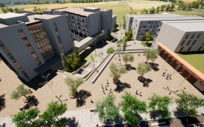 Imatge del futur complex de gent gran i de pisos de La Roureda | Cedida