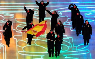 Castellet i part de la delegació espanyola de 14 esportistes | Cedida