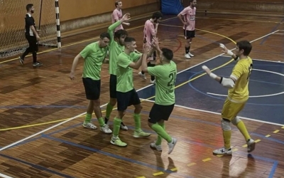 La Pia, celebrant un dels gols contra el Muro | @futsalpia