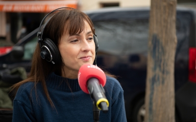 Laura Andrés aquest matí a l'estudi de Ràdio Sabadell | Roger Benet