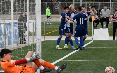 Els futbolistes arlequinats celebrant un gol aquesta temporada | CES