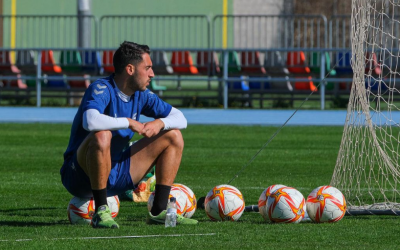 Aguza, en un entrenament a Sant Oleguer | CES