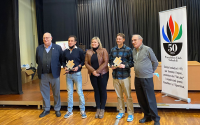 Els dos guardonats durant l'entrega de premis | Agustí Bernad