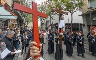 Via Crucis del Centre d'abans de la pandèmia, el 2019/ Roger Benet