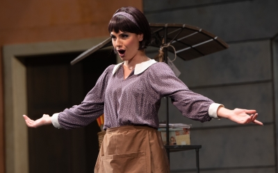 La jove soprano Serena Sáenz actuant a La Faràndula durant el Don Pasquale | Roger Benet 