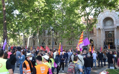 Unes 200 persones s'han concentrat aquest matí a les portes del TSJC | ACN