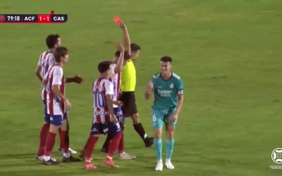 Moment de l'expulsió de Blanco dissabte passat a Algesires | Footters