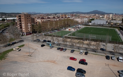 Imatge del solar on es construirà la residència al carrer Diego de Almagro | Roger Benet