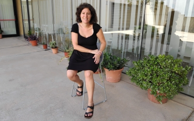 Marta Morell, al pati del Centre Cívic de Can Llong on es faran les actuacions | Pau Duran