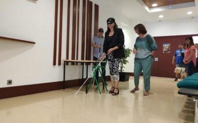 Sònia Sada experimenta l'orientació en l'espai sense veure-hi | Pau Duran