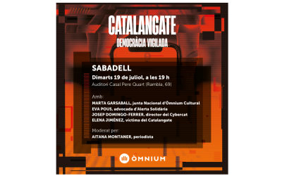 Cartell de l'acte per denunciar el Catalangate