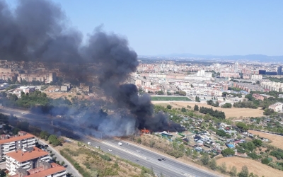 Imatge aèria de l'incendi | Bombers de la Generalitat