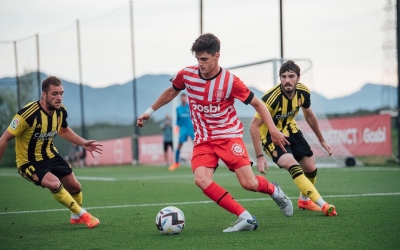 Pau Víctor, en un amistós d'aquesta pretemporada contra el Real Zaragoza | Girona FC