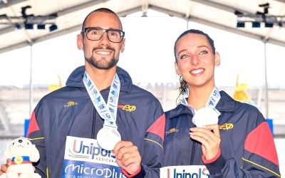 Ribes i Garcia, lluint una de les plates | RFEN