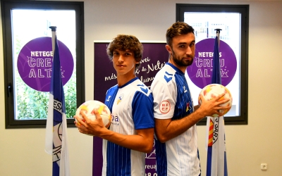 Pau Resta i Sergi Garcia, a l'acte de presentació a Neteges Creu Alta | Críspulo Díaz