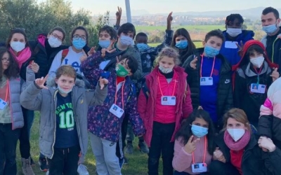 Els alumnes de l'escola Francesc Bellapart en una sortida | Cedida