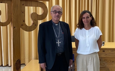 Martínez Reche amb el Bisbe del Vallès/ Cedida Càritas