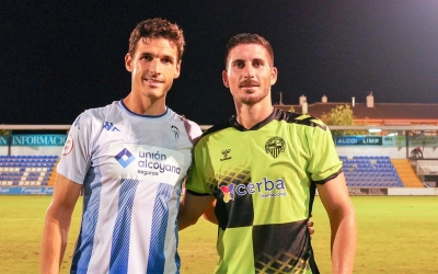 Els cunyats Fran Miranda i César Morgado ahir al Collao | Cedida