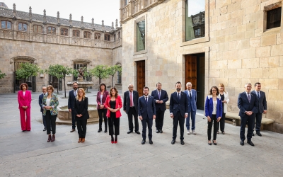 Juli Fernàndez amb la resta de consellers del govern de la Generalitat | ACN