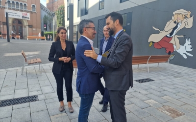 L'alcaldable d'ERC Gabriel Fernández ha acompanyat al conseller Roger Torrent | ERC