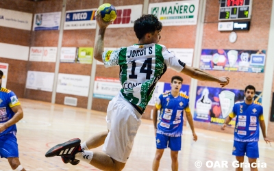 Jordi Sala, en un llançament en el partit contra l'OAR | OAR Gràcia