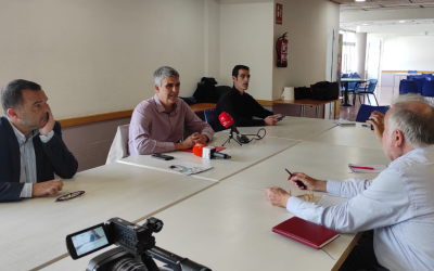 Claudi Martí, en la trobada amb els mitjans de comunicació d'aquest matí | Sergi Park