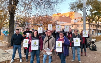 Regidores i membres de la Crida durant l'acció d'aquesta tarda | Cedida