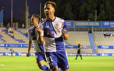 Adán celebrant el seu gol contra l'Intercity | CES
