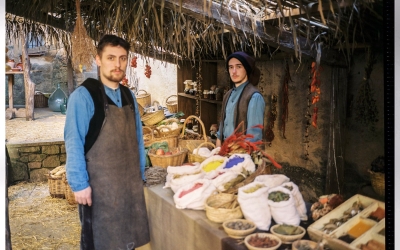 Xavier Coca i Oriol de Ramon durant la gravació del videoclip Coti per Coti | Jaume Quílez