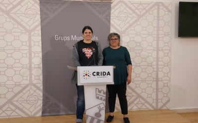 Aurora Murillo i Nani Valero durant la roda de premsa | Núria García