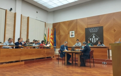 Imatge dels regidors del PSC i Junts aquest matí | Núria García