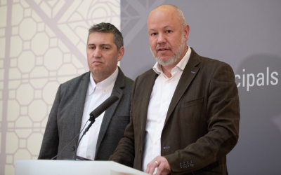 Joan García i José Luis Fernández durant la roda de premsa | Roger Benet