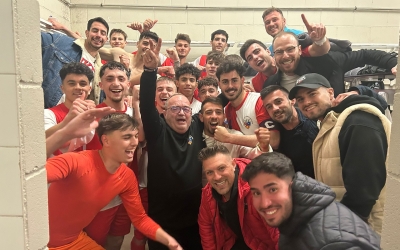 Celebració del Can Rull al vestidor | CFU Can Rull