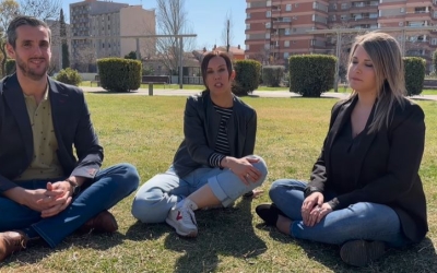 Víctor Motos, Marta Farrés i Laura Pineda fent l'anuncia de la seva incoporació | Cedida