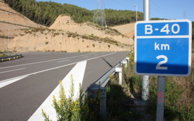 Un tram de la B-40 en construcció | Societat Catalana d'Ordenació del Territori