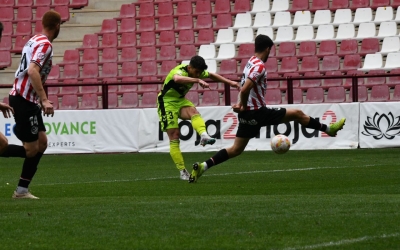 Carrión, en el moment del xut del 0-1 | CES