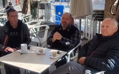 Mena amb Rubio (esquerra) i Gallardo/ Cedida