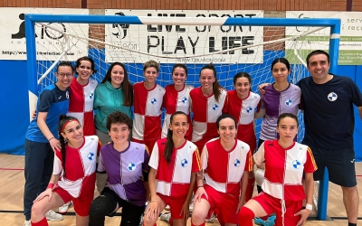 L'equip del F.S. Sabadell Femení durant el partit del cap de setmana