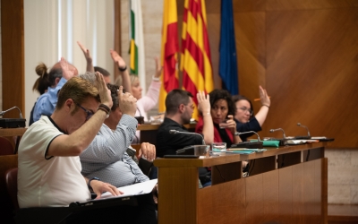 Un moment de votació al Ple/ Roger Benet