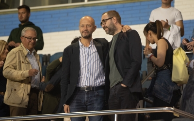 Calzada, a la llotja després del partit d'ahir contra el Promesas | Roger Benet