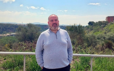 Joan Mena, en un mirador al Ripoll